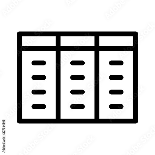 Datatable Table Excel Sheet Database Sql Vector Icon Stock Vector Adobe Stock