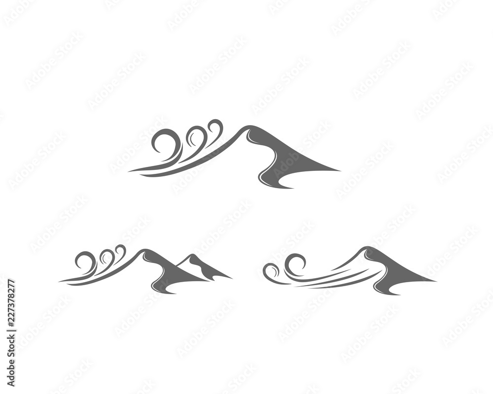 Sand dunes logo art Stock Vector | Adobe Stock, image size:1000x800