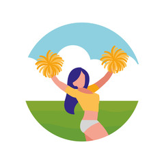 Wall Mural - avatar cheerleader icon