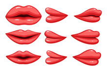 Set Of Collection Lips Different