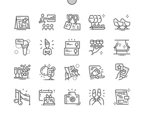 Event Well-crafted Pixel Perfect Vector Thin Line Icons 30 2x Grid for Web Graphics and Apps. Simple Minimal Pictogram