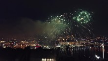 Fireworks Celebration In Pittsburgh, Pennsylvania; Seen From Mount Washington On July 4th, 2018.