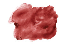 Burgundy Red Watercolor Background On Paper Texture