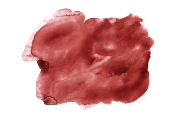 Wall Mural - Burgundy red watercolor background on paper texture