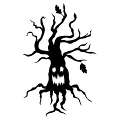 Wall Mural - Halloween scary tree