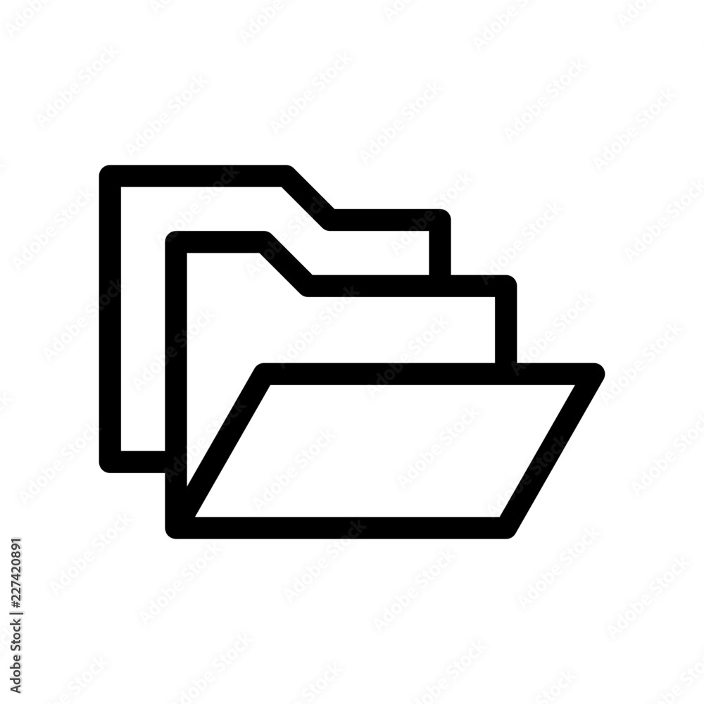 reopen folder file open operating system vector icon Stock Vector ...