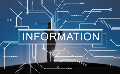 Wall Mural - information circuit board graphics concept