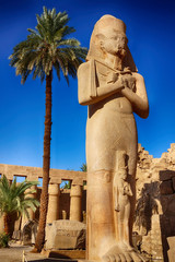 Wall Mural - Great Hypostyle Hall and clouds at the Temples of Karnak