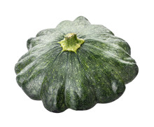 Pattypan Squash Isplated On White Background. Clipping Path
