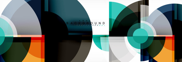 Vector fantastic circle modern geometric background template
