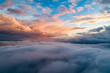 Above the clouds beautiful aerial view