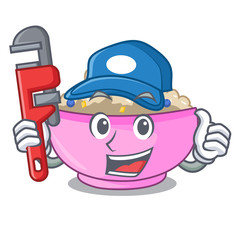 Sticker - Plumber cooked whole porridge oats in cartoon pan