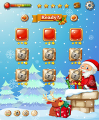 Wall Mural - A christmas game template