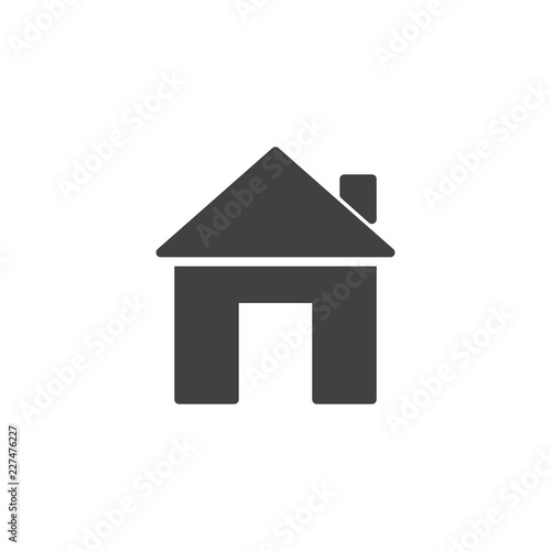 Home Button Vector Icon Filled Flat Sign For Mobile Concept And