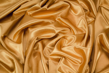 The fabric is crepe  satin gold