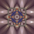 3d effekt - abstrakt fraktal symmetrisch ornament