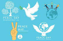 International Day Of Peace Symbols Vector Illustration