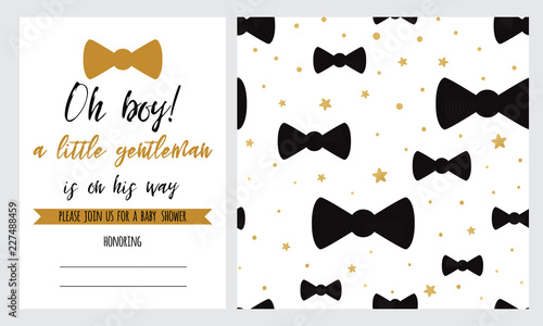 tuxedo baby shower invitations