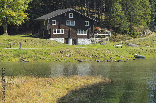 Haus Am Arnisee Ob Amsteg Uri Schweiz Buy This Stock Photo