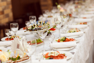 Served for a banquet table