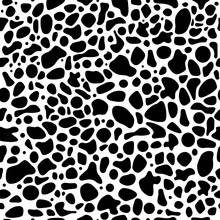 Print Cow Texture Bubbles Spots The Black White Background Abstraction