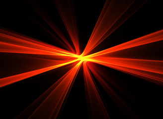 Poster - Burst. Abstract bright radiant fractal flash