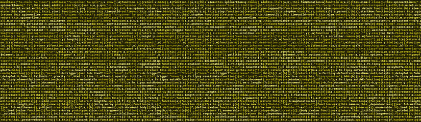 Computer program preview. Programming code typing. Information technology website coding standards for web design