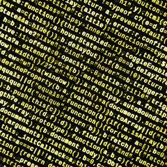 Computer program preview. Programming code typing. Information technology website coding standards for web design