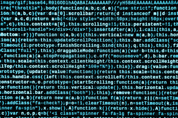 Computer program preview. Programming code typing. Information technology website coding standards for web design