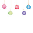 © reddish - Christmas ornaments watercolor background, space for your text.