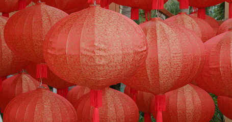 Canvas Print - Chinese red lantern for mid autumn festival