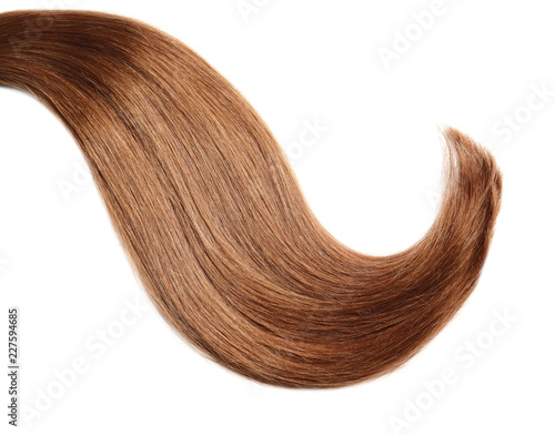Lock Of Healthy Red Hair On White Background Buy This Stock