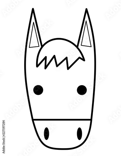 馬の顔 線画 Stock イラスト Adobe Stock