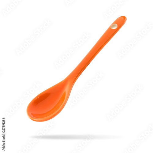 Fotografia, Obraz Ceramic spoon isolated on white background