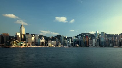 Fototapete - Hong Kong sunset, time lapse