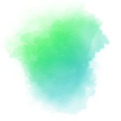 green watercolor splash