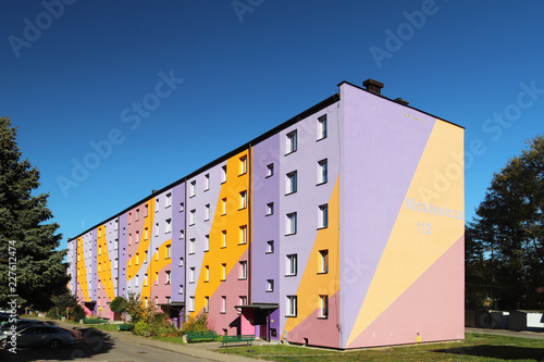 Yaslo Poland Oct 13 2018 Small Residential Apartment Building In Yaslo Poland Oct 13 2018 Small Residential Apartment Building In Eastern Europe
