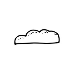 Sticker - cloud icon. sketch isolated object