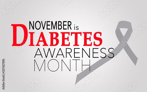Cuadros en Lienzo November is diabetes awareness month, background with ribbon