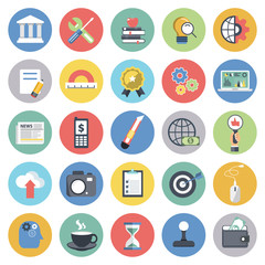 Wall Mural - business and management icon set for websites and mobile applications. flat vector illustration