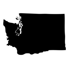 Wall Mural - Washington - map state of USA