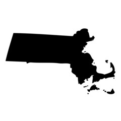 Wall Mural - Massachusetts - map state of USA
