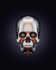 Wall Mural - Sci-fi skull, 3d rendering