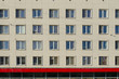 four rows of Windows with red stripe