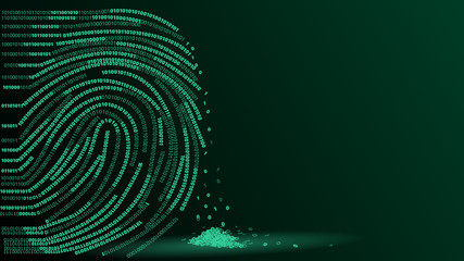 fingerprint digital footprint vector illustration
