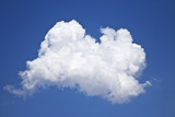 Fototapeta  - Nube dibujada sobre cielo azul