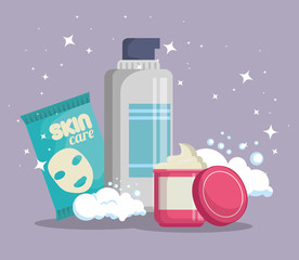 Sticker - set of facial creams products