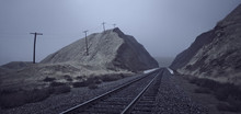 Train Tracks Through California Hills