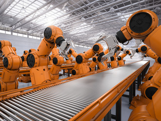 Robot assembly line