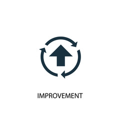 improvement icon. simple element illustration. improvement concept symbol design. can be used for we